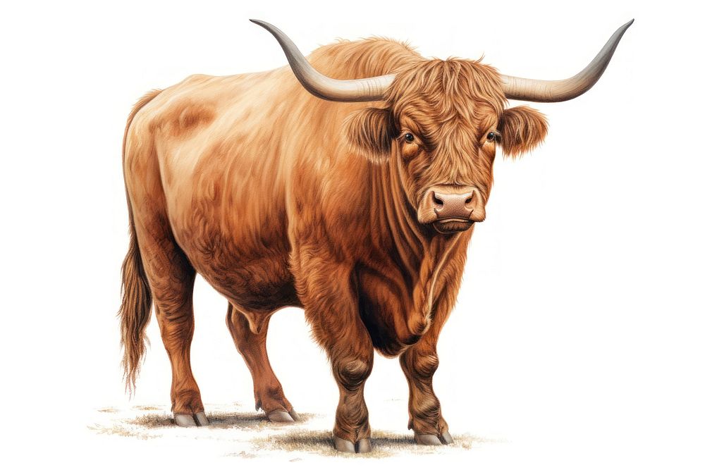 Bull livestock cattle mammal. AI generated Image by rawpixel.