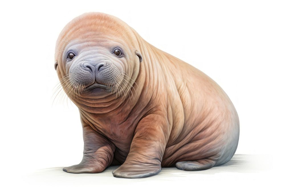 Baby Walrus wildlife animal mammal. AI generated Image by rawpixel.