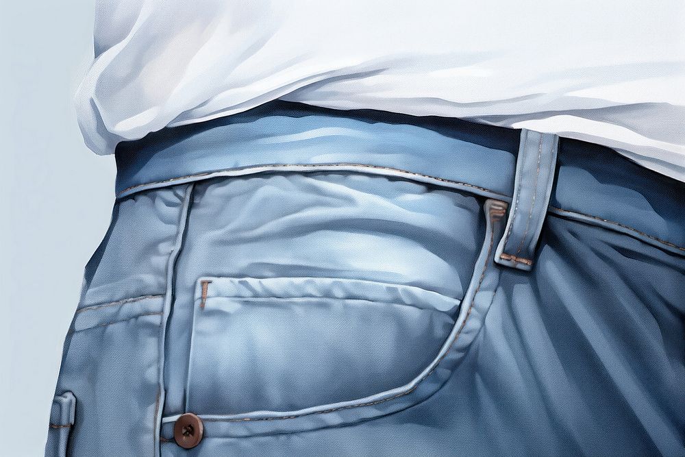Jeans denim pants white. AI generated Image by rawpixel.