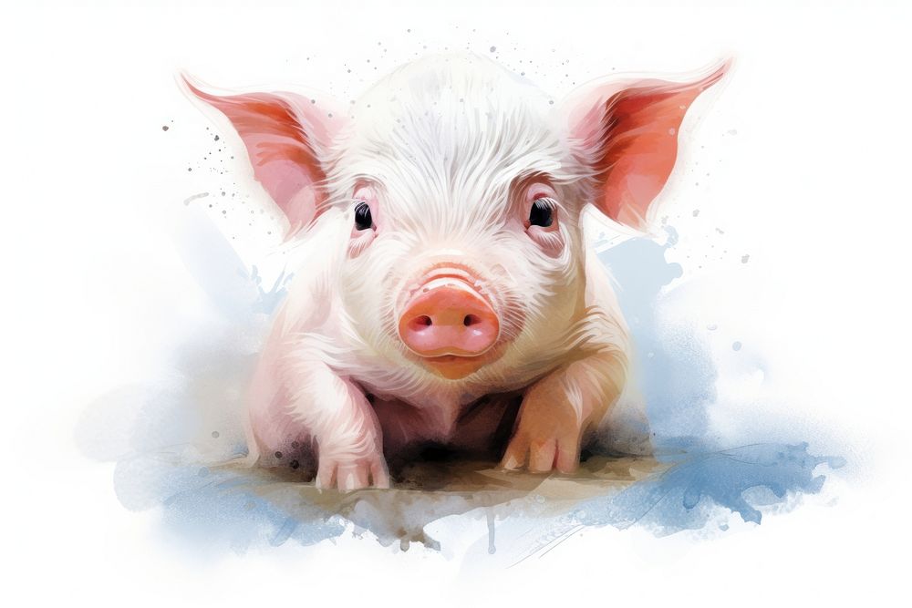 Pig animal mammal livestock. AI generated Image by rawpixel.