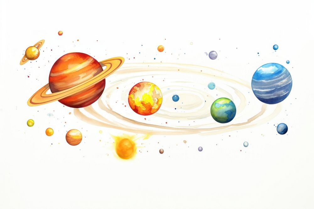 Solar system universe planet space. AI generated Image by rawpixel.