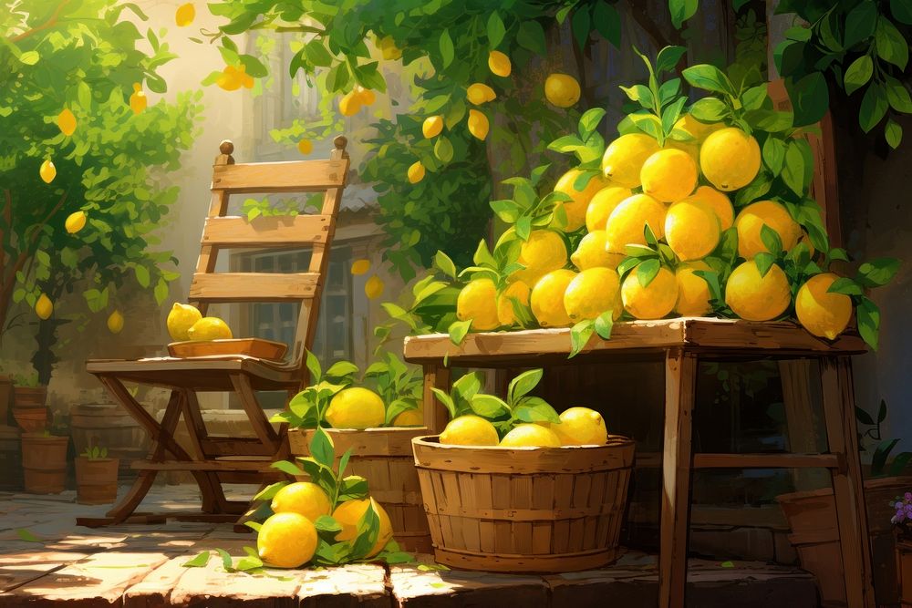 Lemon plant fruit food. AI generated Image by rawpixel.