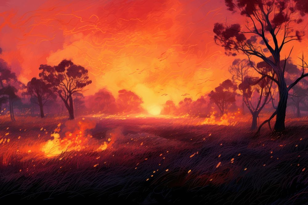Wildfire wildfire outdoors nature. AI generated Image by rawpixel.