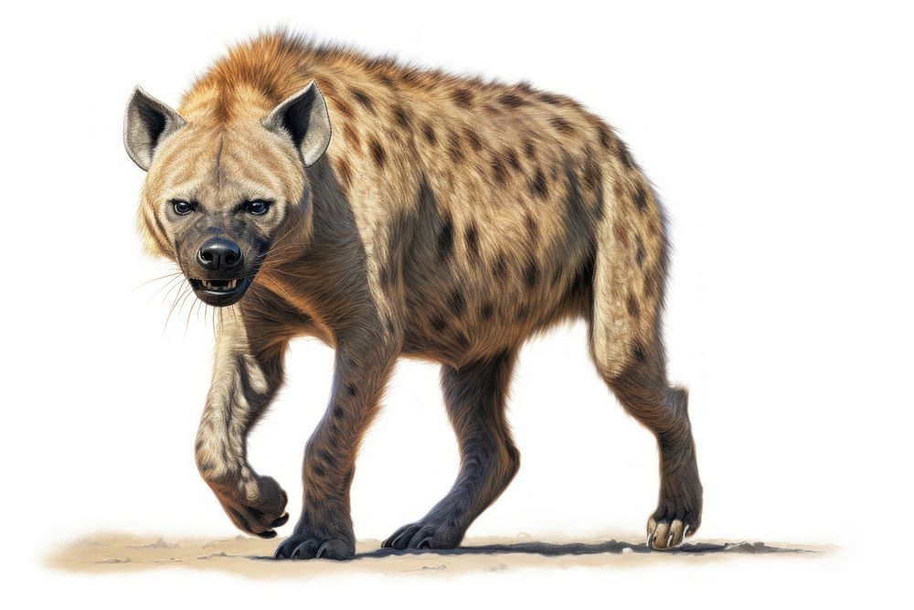 Majestic hyena wildlife mammal animal. AI generated Image by rawpixel.