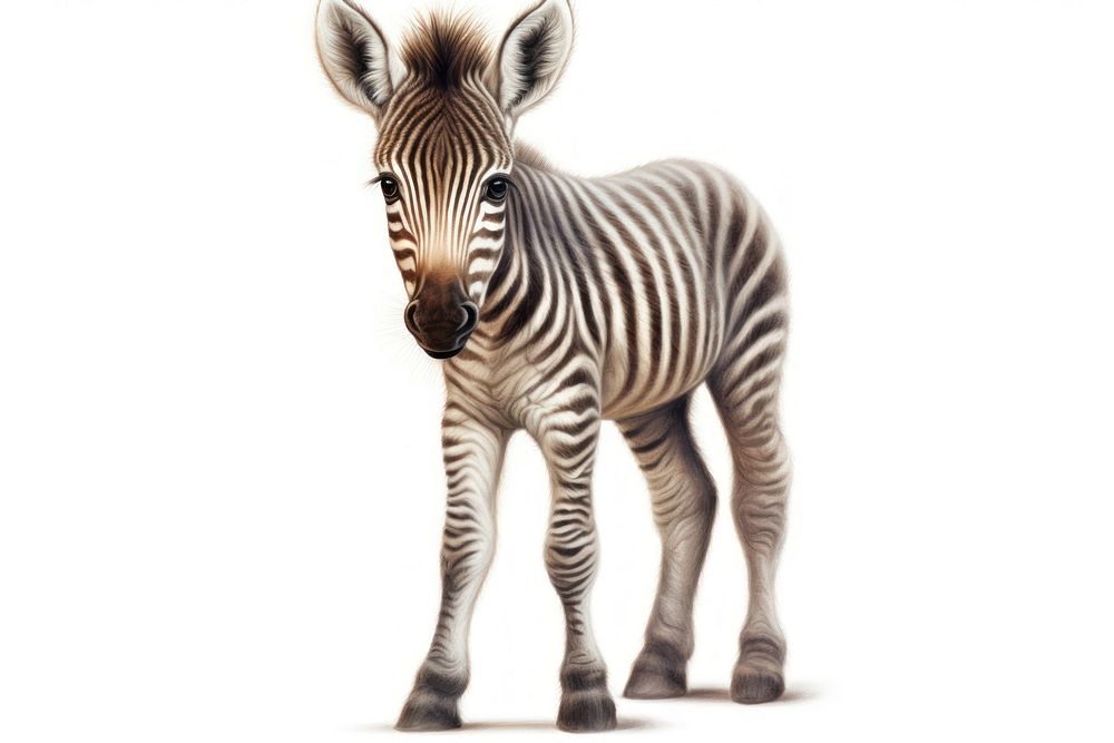 Baby Zebra zebra wildlife animal. AI generated Image by rawpixel.