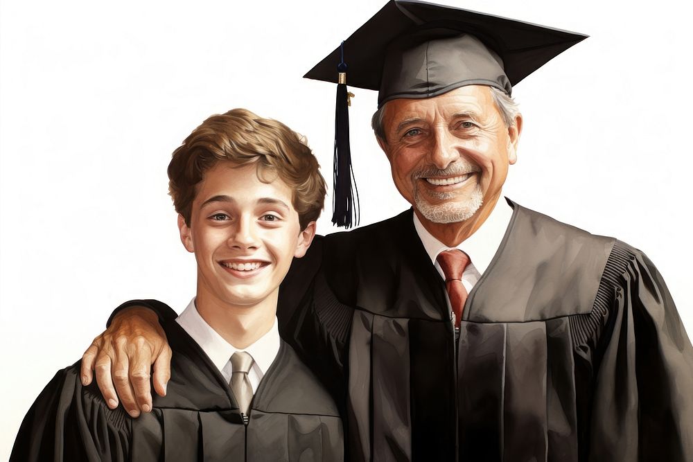 Graduation portrait adult togetherness. AI generated Image by rawpixel.