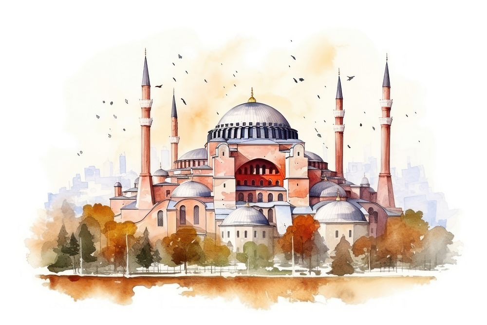 Istanbul architecture building dome. AI generated Image by rawpixel.