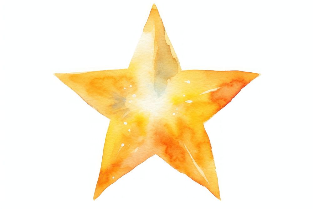 Shape yellow star white background. AI generated Image by rawpixel.
