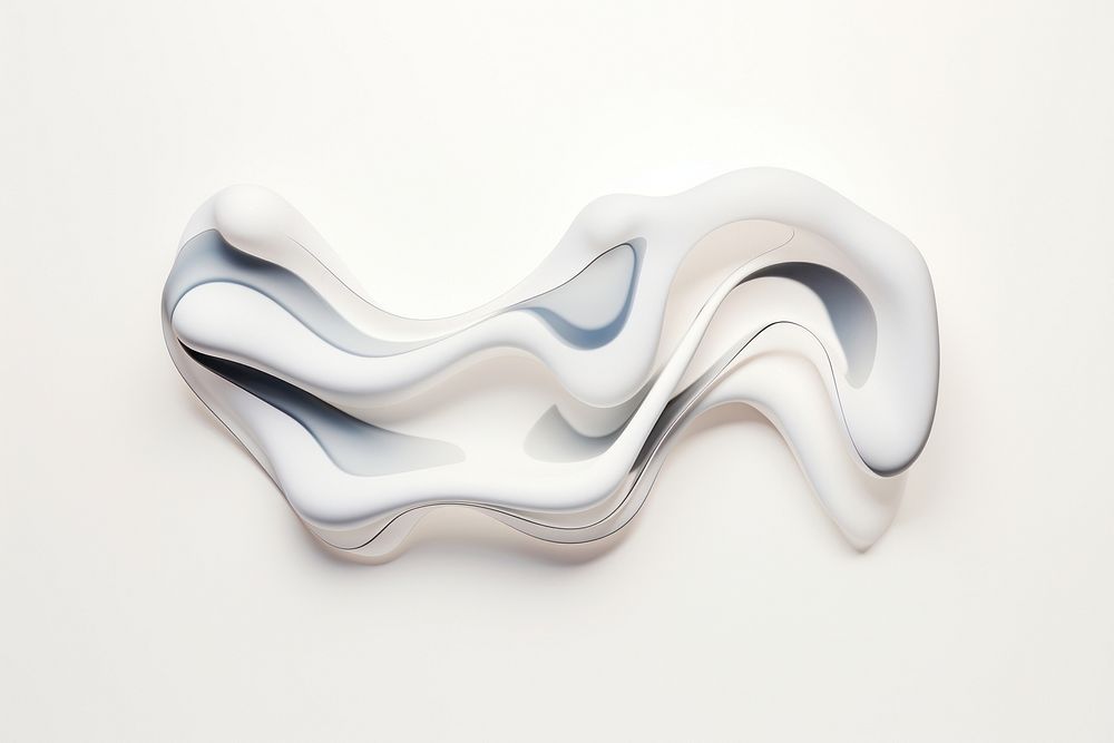Shapes abstract white art. AI generated Image by rawpixel.