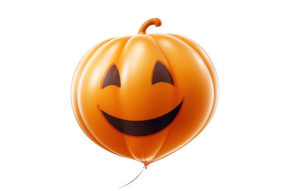 Balloon pumpkin food white background. AI generated Image by rawpixel.
