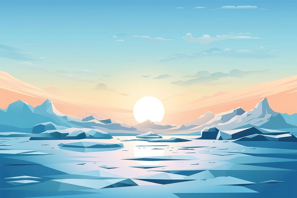 Glacier ice landscape mountain. AI generated Image by rawpixel.
