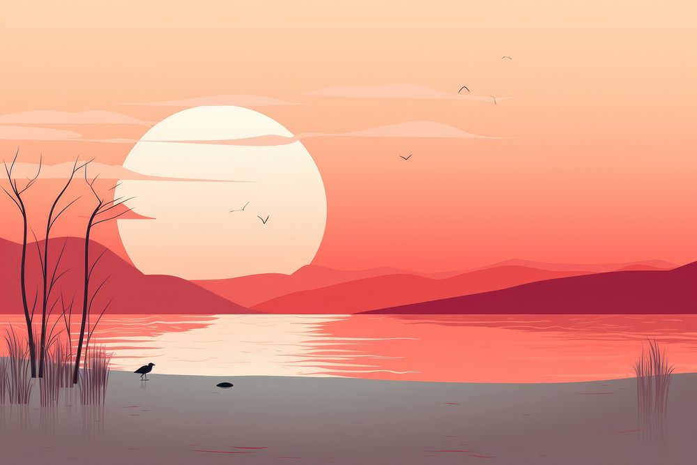 Global warming outdoors sunset nature. AI generated Image by rawpixel.