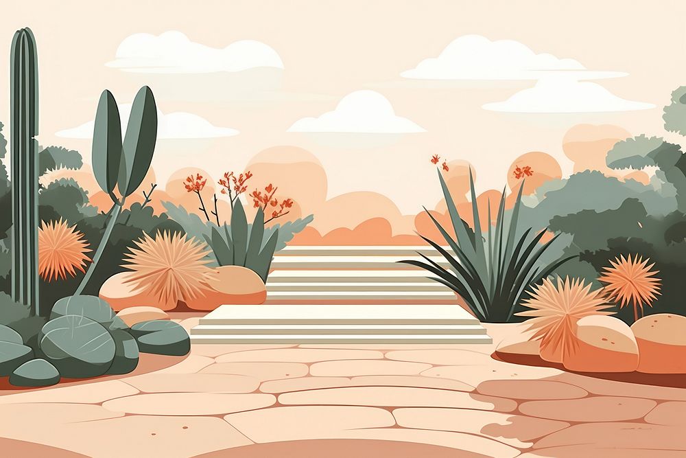 Outdoor garden outdoors nature tranquility. AI generated Image by rawpixel.