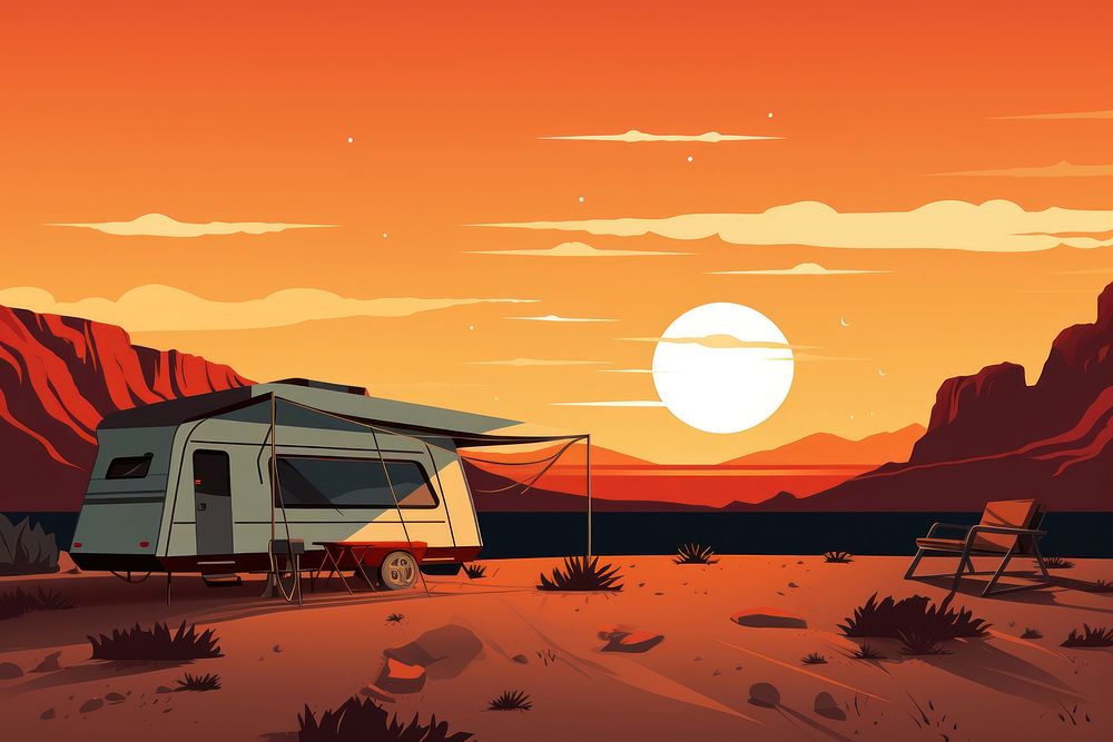 Outdoor outdoors vehicle camping. AI generated Image by rawpixel.