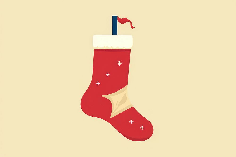 Hanging christmas sock celebration decoration clothing. AI generated Image by rawpixel.