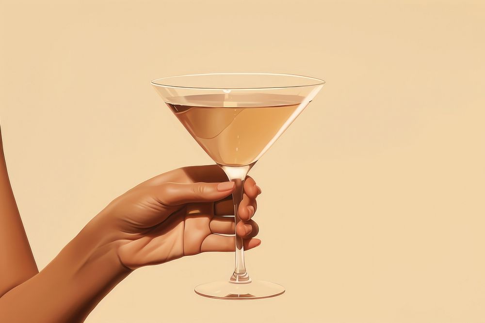 Women hands holding martini cocktail glass drink cosmopolitan. AI generated Image by rawpixel.