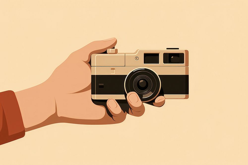 Compact camera hand finger photographing. AI generated Image by rawpixel.