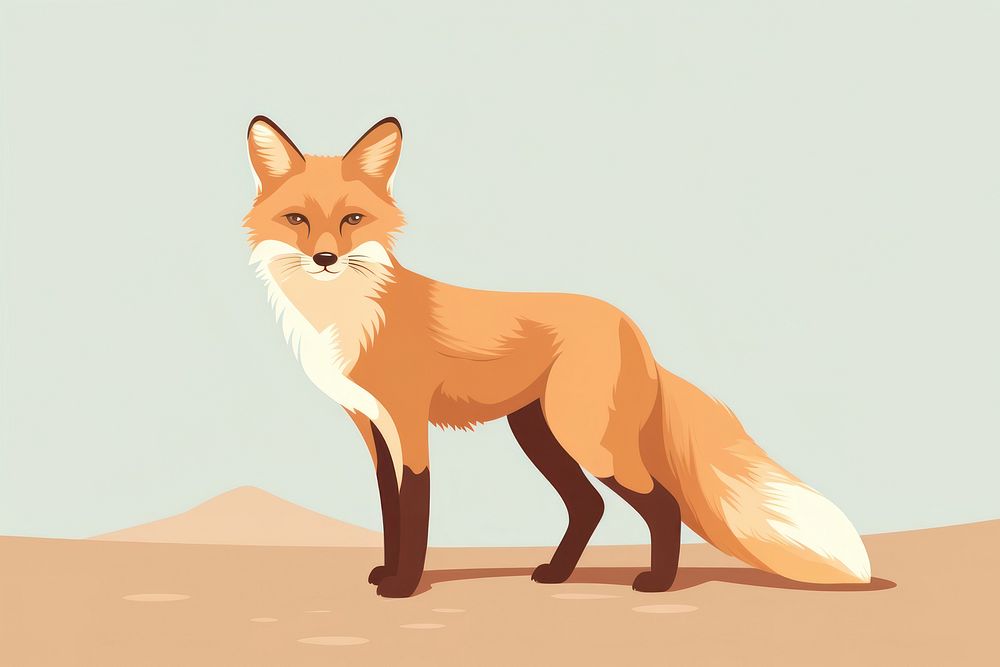 Brown fox wildlife animal mammal. AI generated Image by rawpixel.