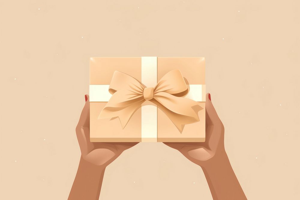 Women hands holding parcel shipping box gift celebration anniversary. 