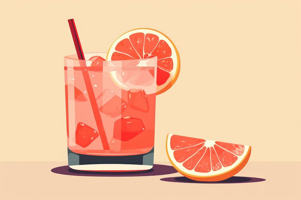 Cocktail grapefruit drink juice. AI generated Image by rawpixel.
