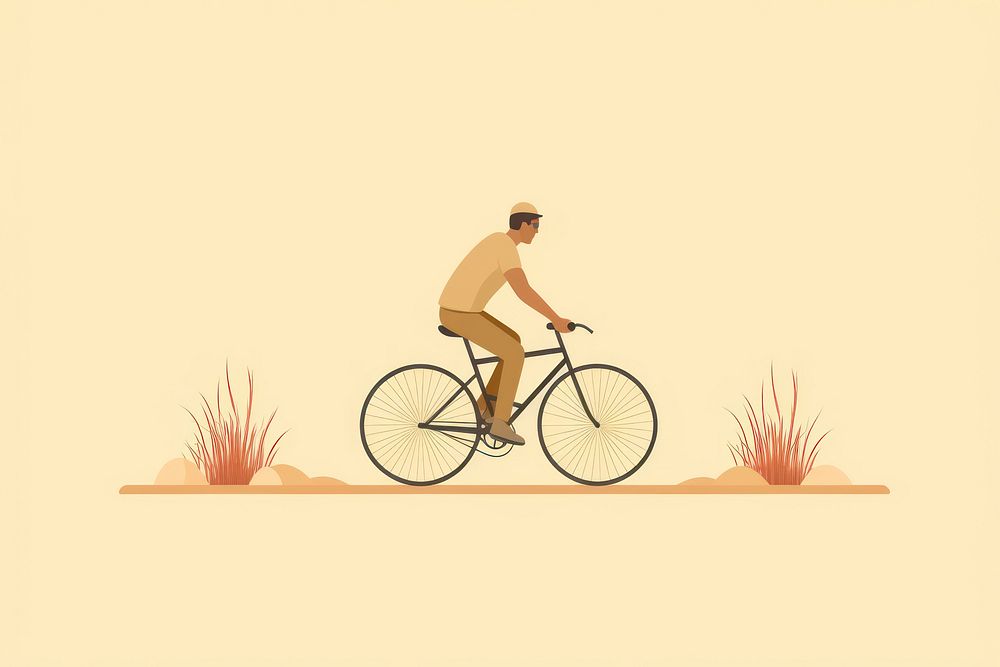Man biking bicycle vehicle cycling. AI generated Image by rawpixel.