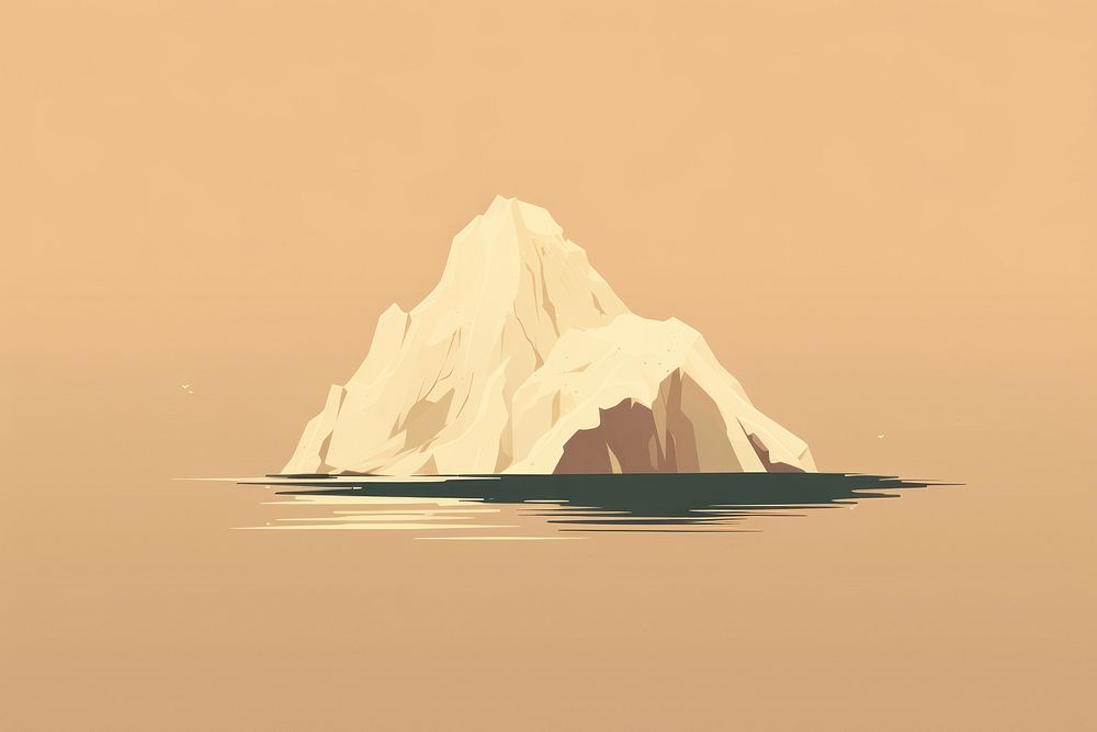 Iceberg nature tranquility reflection. AI generated Image by rawpixel.