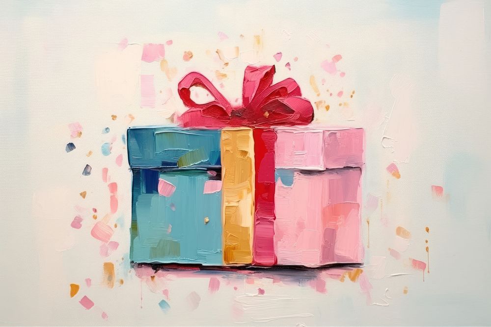 Present gift box art paper celebration.