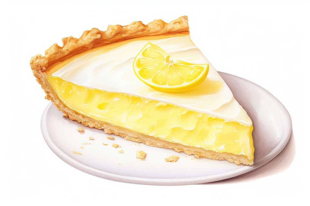 Kie lemon pie food cheesecake dessert. AI generated Image by rawpixel.