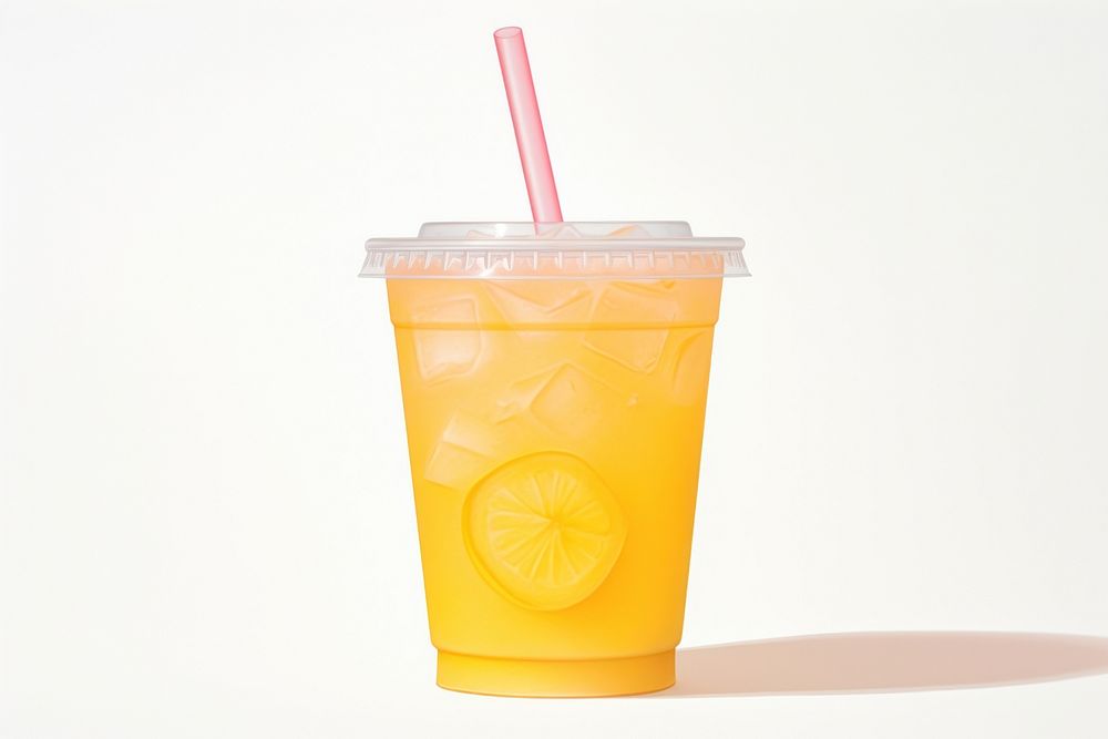 Lemonade juice drink white background. AI generated Image by rawpixel.