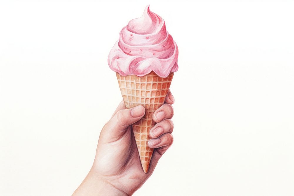 Hand holding ice cream dessert food freshness. AI generated Image by rawpixel.