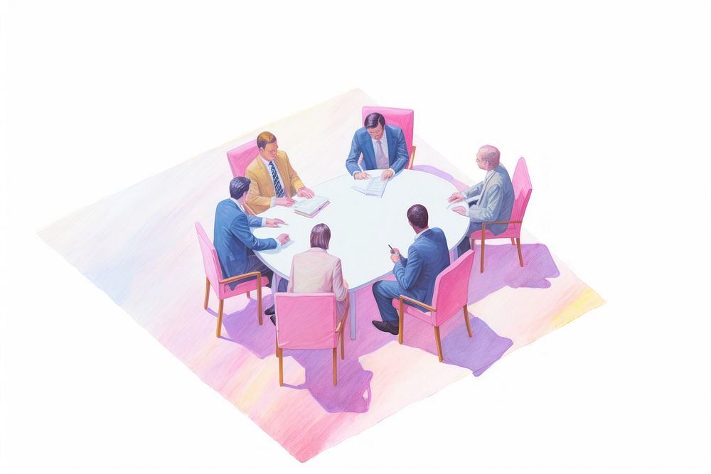 Business meeting furniture table chair. AI generated Image by rawpixel.