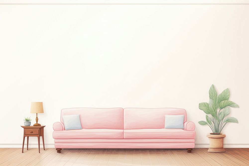 Living room architecture furniture cushion. AI generated Image by rawpixel.