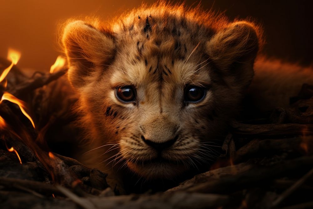 Lion wildlife animal mammal. AI generated Image by rawpixel.
