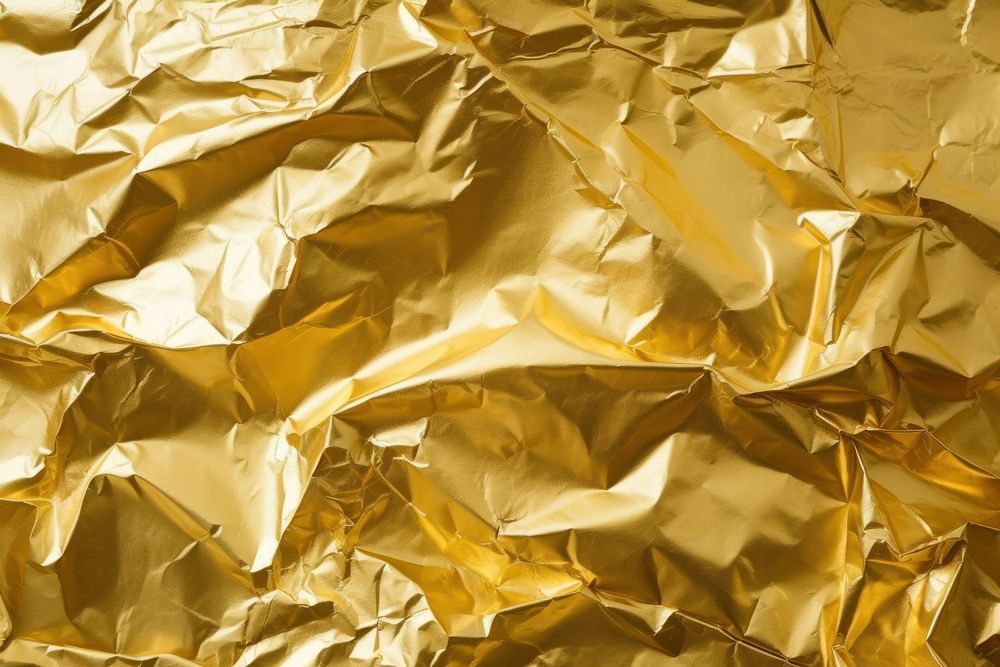 Aluminum foil gold Texture Background backgrounds textured aluminium. AI generated Image by rawpixel.