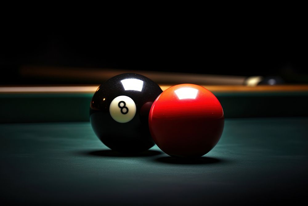 8 Ball table sphere black. AI generated Image by rawpixel.