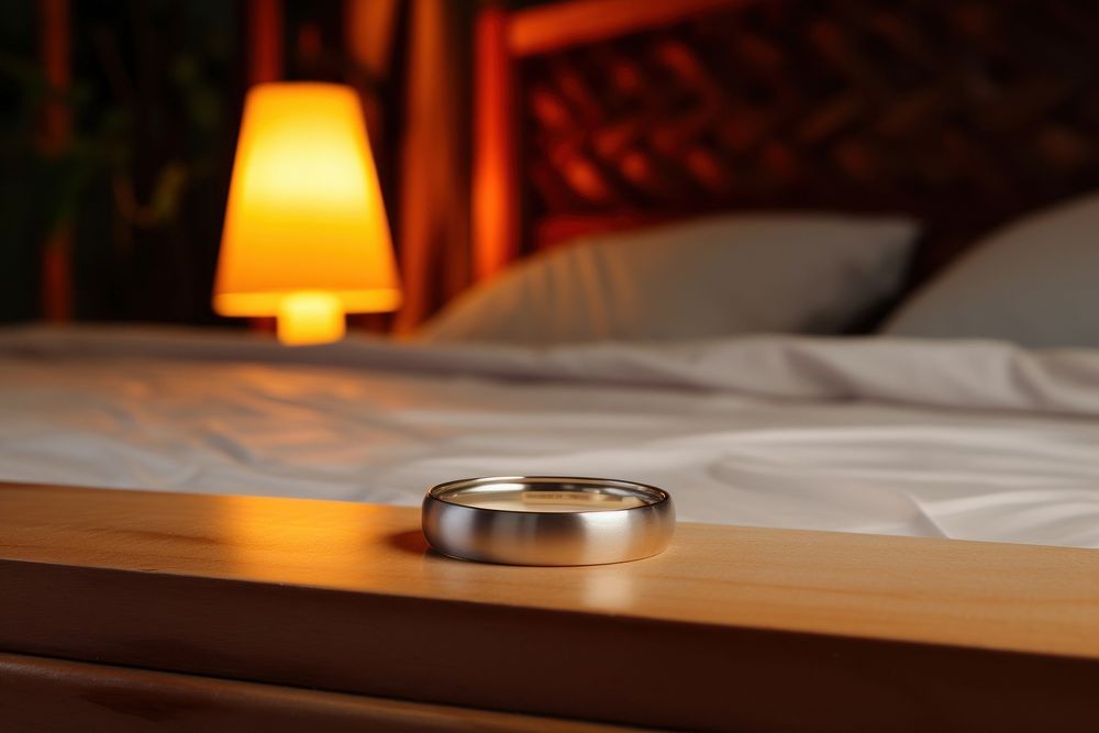 Wedding ring furniture light bed.