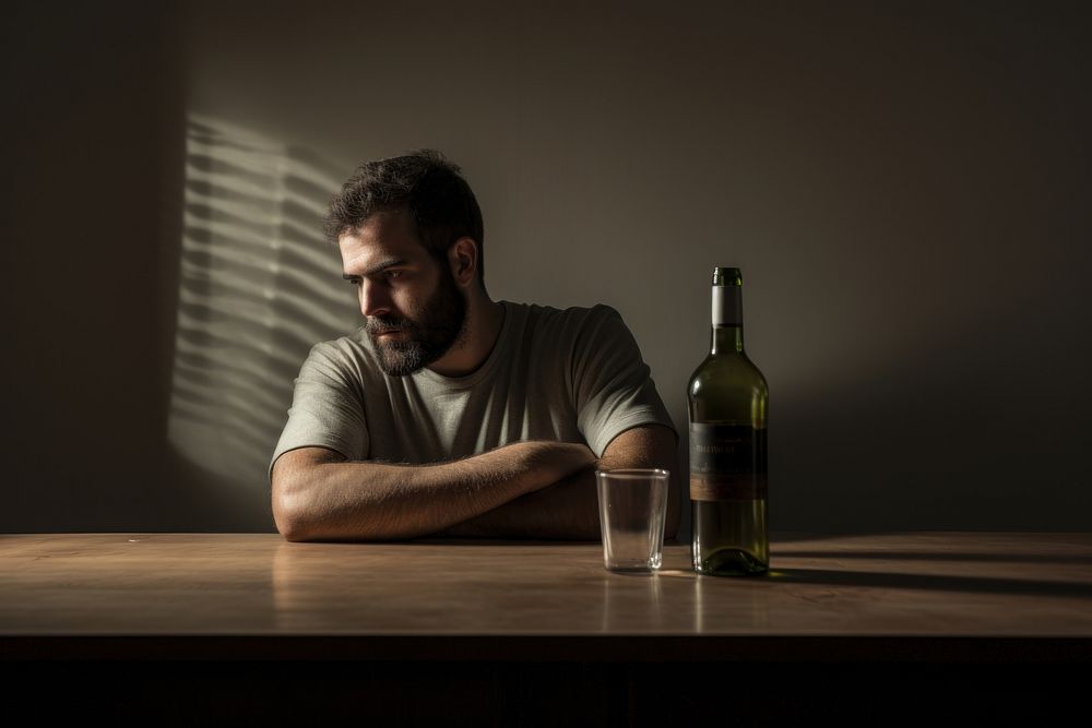 Drinking problem drink photography portrait. AI generated Image by rawpixel.