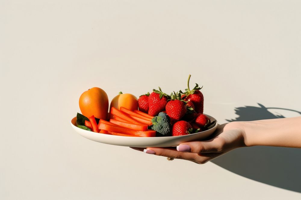 Strawberry fruit plant food. 