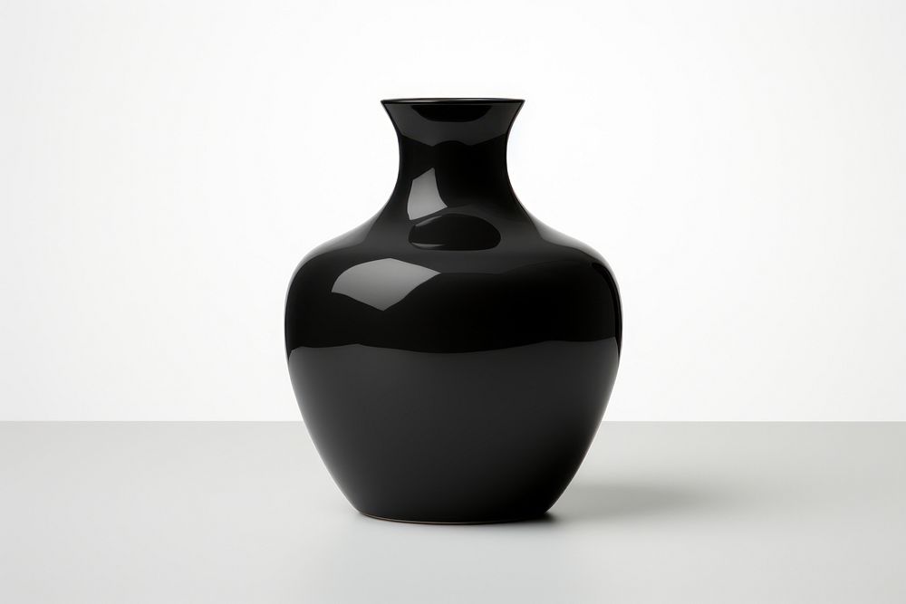 Vase porcelain pottery black. AI generated Image by rawpixel.