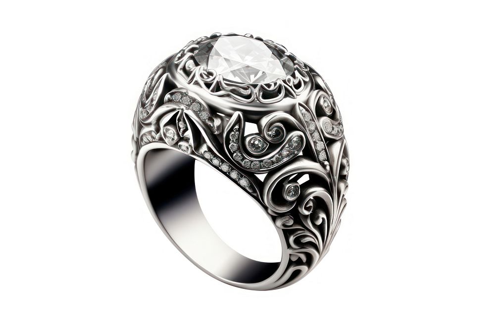 Ring silver platinum jewelry. AI generated Image by rawpixel.