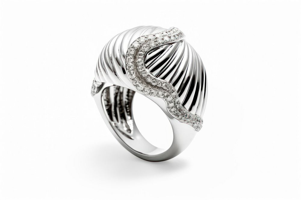 Ring silver platinum jewelry. 