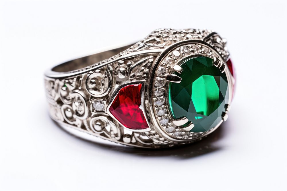 Ring emerald gemstone jewelry. AI generated Image by rawpixel.