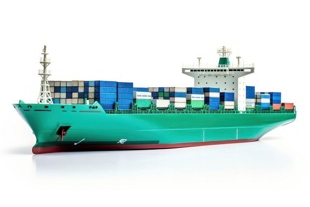 Ship vehicle green cargo. AI generated Image by rawpixel.