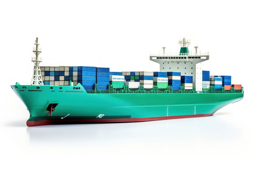 Ship vehicle green cargo.