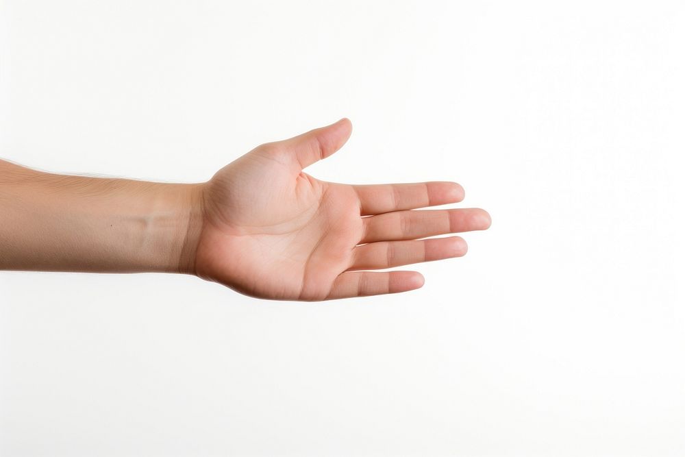Hand hand finger white background. AI generated Image by rawpixel.