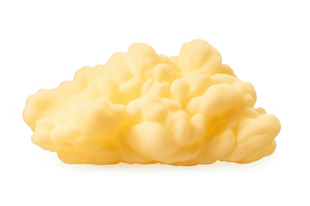 Cloud yellow food white background. AI generated Image by rawpixel.