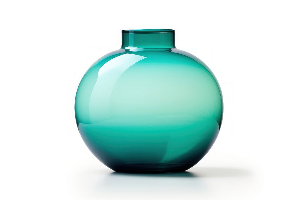 Vase transparent turquoise bottle. AI generated Image by rawpixel.