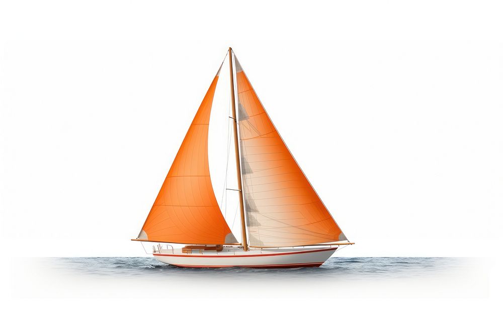Sailboat vehicle yacht white background. AI generated Image by rawpixel.