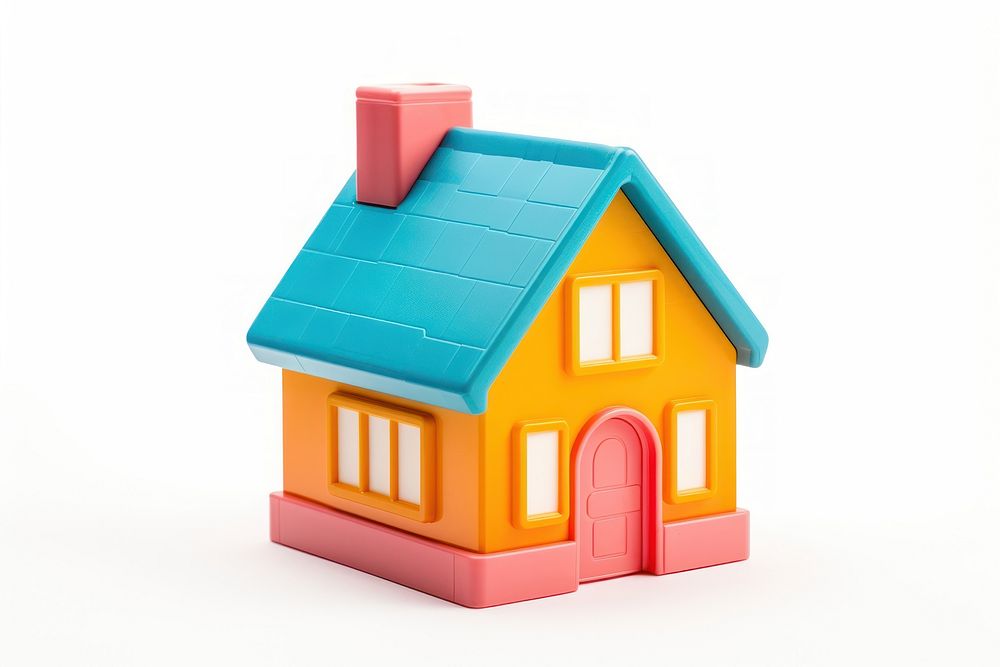 Toy house white background architecture. AI generated Image by rawpixel.