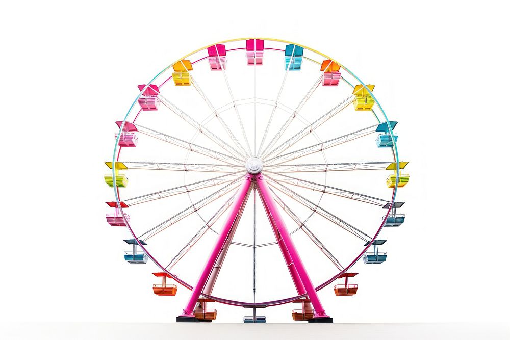 Carnival wheel fun white background. AI generated Image by rawpixel.